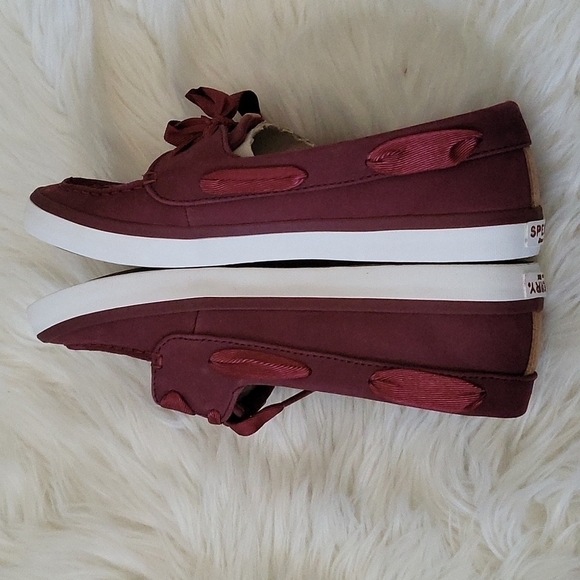 Sperry Sailor Boat top-sider leather boat shoes in Wine NIB - Picture 6 of 13